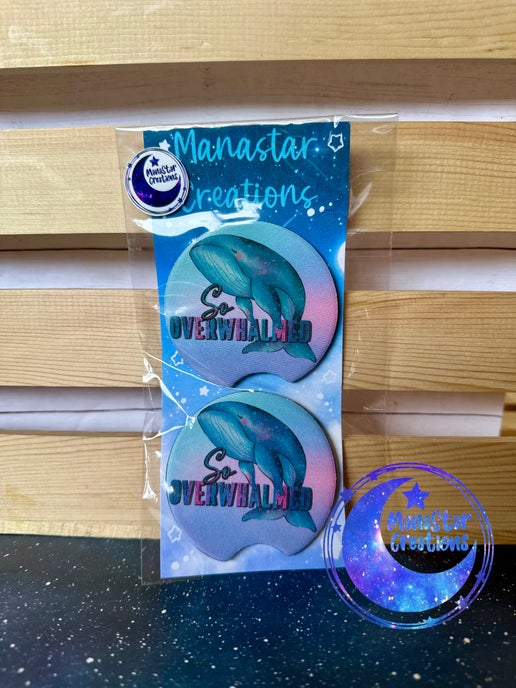 So Overwhalmed Car Coaster – Fun Whale Inspired Vehicle Accessory